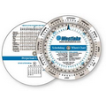 .020 White Plastic Wheel Calculator Perpetual Calendar & Scheduling (4.25"